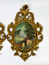 Load image into Gallery viewer, Pair of Vintage Mountain Oil Paintings Made in Italy
