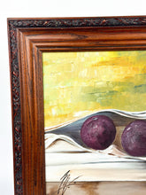 Load image into Gallery viewer, Vintage Framed Original Fruit Still Life Oil Painting on Board - Carmen Montalvo - Quince
