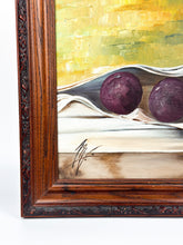 Load image into Gallery viewer, Vintage Framed Original Fruit Still Life Oil Painting on Board - Carmen Montalvo - Quince
