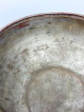 Load image into Gallery viewer, Antique Tin Washed, Hammered Copper Bowl - Engraved Middle Eastern Dish
