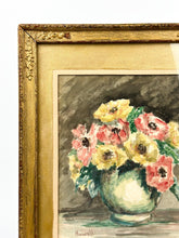 Load image into Gallery viewer, Vintage Framed Original Floral Watercolor Painting - Signed Howell
