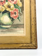 Load image into Gallery viewer, Vintage Framed Original Floral Watercolor Painting - Signed Howell
