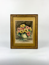 Load image into Gallery viewer, Vintage Framed Original Floral Watercolor Painting - Signed Howell
