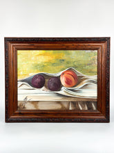 Load image into Gallery viewer, Vintage Framed Original Fruit Still Life Oil Painting on Board - Carmen Montalvo - Quince
