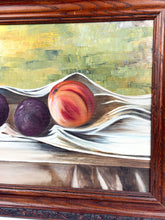 Load image into Gallery viewer, Vintage Framed Original Fruit Still Life Oil Painting on Board - Carmen Montalvo - Quince
