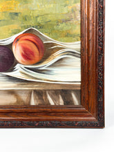 Load image into Gallery viewer, Vintage Framed Original Fruit Still Life Oil Painting on Board - Carmen Montalvo - Quince
