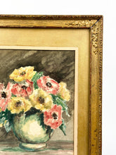 Load image into Gallery viewer, Vintage Framed Original Floral Watercolor Painting - Signed Howell
